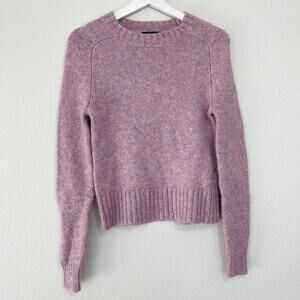 J Crew Women Pink Wool Blend Blouse Knit Pullover Sweater Longsleeve Top Size XS